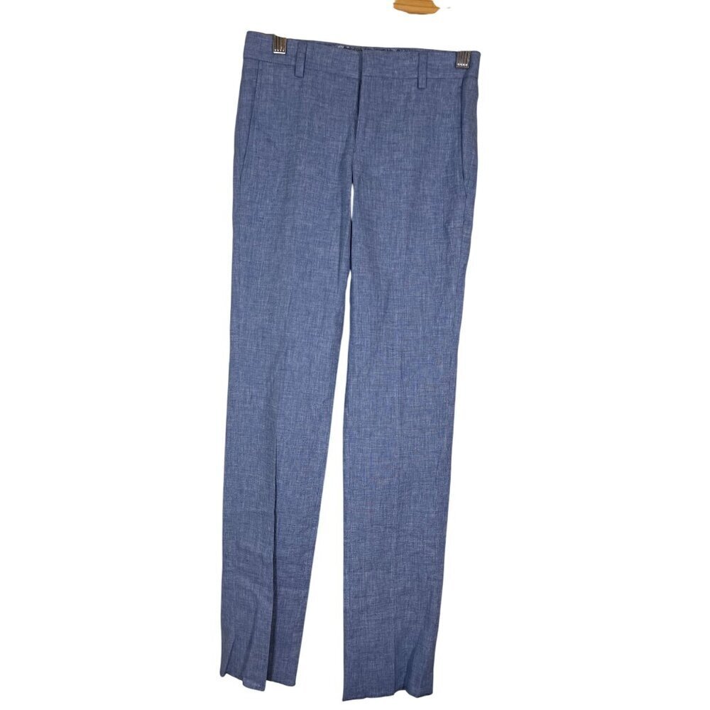 Tallia Linen Pant 10 Preppy Wedding Formal Resort Classic Modern Straight Leg
